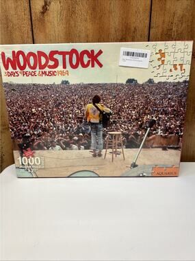 Aquarius WOODSTOCK 3 Days Peace & Music 1000 Piece Jigsaw Puzzle 20"x27" NEW